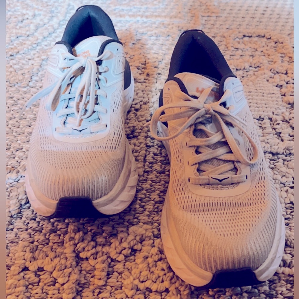 Hoka One One Women's Grey and Navy Trainers